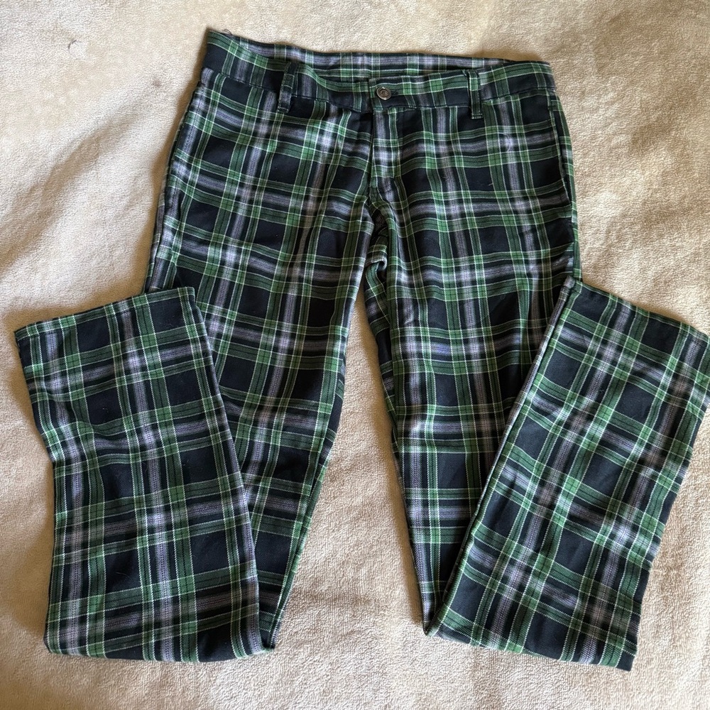 Vintage DogPile Tartan Punk Rock Slim-fit Trousers